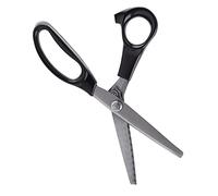 Akozon Stainless Steel Fabric Decorative Edge Pinking Shears Scissors Clipper for Dressmaking, Paper Craft, Zig Zag/Scallop Cut 3/5/7mm - Perfect for DIY Crafting (7mm)