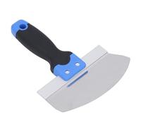 Akozon Stainless Steel Joint Putty Scraper 6.5 Inch Mud Pan Drywall Hand Tool Round Arc Spatula for Paint Plasterer Repairing Removing Wallpaper Applying Putty
