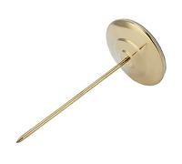 Akozon Stainless Steel Receipt Holder, Round Bottom Nonslip Ticket Spike, Golden Screw Rod Design for Restaurants, Bars, Kitchens (Golden Glossy Pole)