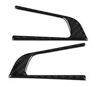 Akozon Steering Wheel Cover, 2pcs Carbon Fiber Decorative Trim for Romeo Giulia 2017-2019