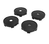Akozon Stylish 60mm Wheel Center Cap Impact Resistant Universal Fit Rim Hub Center Cap for Cars (Black)