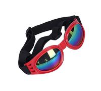 Akozon Summer Pet Sunglasses for Medium to Large Dogs - UV Foldable Dog Goggles in Blue, Black, White, and Red (Red)
