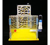 Akozon T-Design Feeding Area Acrylic Villa for Ct Observation, Great for Bedrooms & Living Rooms (Yellow)