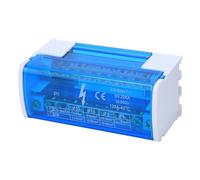 Akozon Terminal Distribution Box Din Rail 2 Level Single Phase with Transparent Dust Cover 211, Screw Terminal Strip Blocks Din Rail 2 Level Single Phase Electrical Junction Box 0 Wire