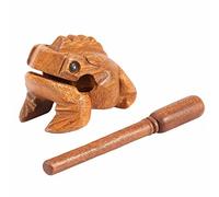 Akozon Thailand Handmade Wooden Lucky Musical Croaking Instrument for Home and Office Decor - Unique Shaped Art with SpacESaving Stick #5 (No. 2 8.8CM)