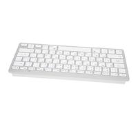 Akozon Thin Portable Mini Wireless Keyboard, 78-Keys Computer Keyboard for, IOS, OS X - White (Arabic)