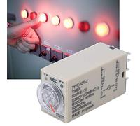 Akozon Time Relay H3Y-2 8 Pin Adjustable Timer for Home Appliances - 0-10s Delay High Accuracy Suitable for Electrical and Industrial Control (24VDC)