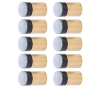 Akozon Title: 10pcs Billiards Snooker Pool Cue Tip Replacement Parts - Screw-on Copper with PU Leather for Enhanced Ball Control (11MM)
