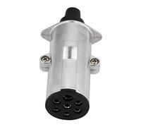 Akozon TRAILER PLUG N TYPE 7 PIN TOWING CONNECTOR ALUMINIUM BRASS DURABLE EUROPEAN VEHICLES SILVER