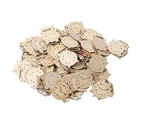 Akozon Unfinished Wooden Alarm Clock Cutouts Crafts, 100pcs Painted Wood Slices - Arts, Crafts & Sewing