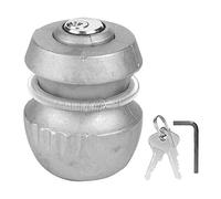 Akozon Universal Insertable Hitch Coupling Lock Tow Ball Locking, Alloy with 2Keys Prevents The Trailer Being Hitched to a Tow Ball