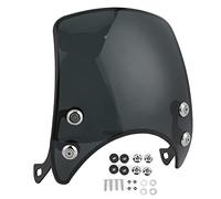 Akozon Universal Retro Motorcycle Windscreen - PC Wind Deflector for Front Protection