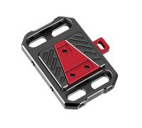 Akozon V Mount Battery Plate with Secure Structure and Multiple Threaded Holes for Enhanced Versatility and Stability 15mm Dual Rod Clamp Aluminum Alloy Black for Professional Use
