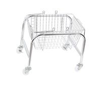 Akozon Versatile Storage Basket with Strong Load Acity for Organizing Bedroom, Kitchen, and Dorm Supplies (Plastic Rolling Wheel + Storage Basket)