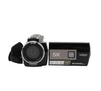 Akozon Video Camera, 5K HD 56MP 3 Inch Touchscreen 18X Zoom Night Vlogging Camera with Microphone Lens Hood Remote Control Handheld Bracket