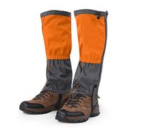 Akozon Walking Gaiters Men, Climbing Hiking Legging Gaiters Gaters Shoe Boots Cover Black 1 Pair Outdoor Waterproof Sports (Orange)