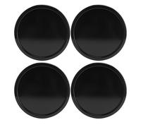 Akozon Wheel Center Caps 75mm Excellent Sealing Rain Proof 4PCS Outer Diameter Scratch Hub Cap Vehicles (Black)