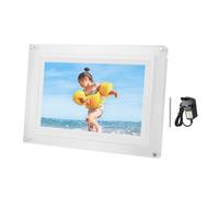 Akozon WiFi Digital Picture Frame Touch Screen Smart Photo Frame 10.1 Inch with 32GB Memory APP Wireless Transfer Weather Forecast Slideshow (UK Plug)