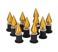 Akozon Windshield Wind Screen Spike Bolts, 10pcs Motorcycle Windscreen Bolts Kit M5 Screws Nuts Motorcycle Modification Accessories (Gold)