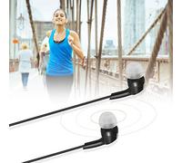 Akozon Wired In Ear Headphones with 3.5mm Plug Comfortable Black Earbuds for Smartphones, Laptops, and Tablets Clear Sound and Noise Isolation