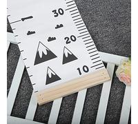 Akozon Wood Wall Hanging Height Measuring Ruler for Kids - 2 Meter Kid Height Measure Ruler with Cartoon Designs for Room Decoration (C)