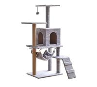 AKPHBKFG Cat scratching board multi-layer cat climbing tower indoor cat scratching board suitable for indoor cats to climb and relax plush cat bed multiple colors plush cat bed B,50 * 40 * 125cm