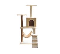 AKPHBKFG Cat scratching board multi-layer cat climbing tower indoor cat scratching board suitable for indoor cats to climb and relax plush cat bed multiple colors plush cat bed A,50 * 40 * 125cm