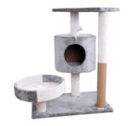 AKPHBKFG Cat scratching board multi-layer plush cat climbing tower indoor cat scratching board suitable for indoor cats to climb and rest multiple colors plush cat bed A,30 * 55 * 50cm