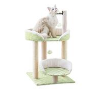 AKPHBKFG Cat Tree Tower, Multi-layer Plush Cat House, Cat Activity Tree with Hanging Toys, Suitable for Indoor Cats to Climb and Relax, Multiple Colors A,40 * 48 * 73cm