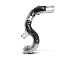 Akrapovic intermediate tube slip-on titanium, raised with carbon heat shields