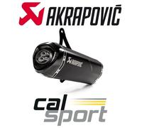 Akrapovic Vespa GTS250 2006 06 Black + Carbon Road Legal Exhaust Silencer