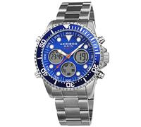 Akribos Men's Gilded Abyss 44mm Smart Quartz Diver in Blue Akribos Blue One Size