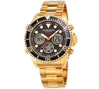 Akribos Men's Gilded Abyss 44mm Smart Quartz Diver in Gold Akribos Gold One Size