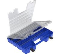 Akro-Mils 06118 Plastic Portable Hardware and Craft Parts Organizer, Large, Blue