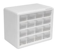 Akro-Mils 10116 Plastic Drawer Storage Cabinet 16 Drawers for Garage Organization, Lego Storage, Teacher Toolbox, Makeup Organizer, and More,