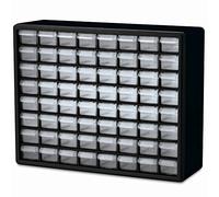Akro-Mils 10164 64 Plastic Drawer Cabinet for Garage, Bead, Lego Storage, Teacher Toolbox, Makeup Organizer, and More, Black