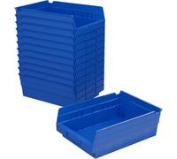 Akro-Mils 30150 Plastic Organizer and Storage Bins for Refrigerator, Kitchen, Cabinet, or Pantry Organization, 12-Inch x 8-Inch x 4-Inch, Blue, 12-Pack