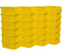 Akro-Mils 30220 AkroBins Plastic Storage Bins, Space-Saving Stackable Bins for Garage, Pantry, Craft Organization, 17.78 cm x 10.16 cm x 7.62 cm, Yellow, 24-Pack