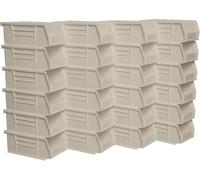 Akro-Mils 30220 Plastic Storage Stacking Hanging Akro Bin, 7-Inch by 4-Inch by 3-Inch, Stone, Case of 24