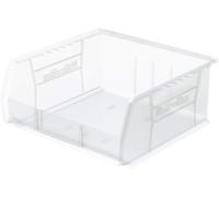 Akro-Mils 30235 AkroBins Plastic Storage Bins, Space-Saving Stackable Bins for Garage, Pantry, Craft Organization, 27.94 cm x 27.94 cm x 12.7 cm, Clear, 6-Pack