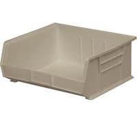 Akro-Mils 30235 AkroBins Plastic Storage Bins, Space-Saving Stackable Bins for Garage, Pantry, Craft Organization, 27.94 cm x 27.94 cm x 12.7 cm, Stone, 6-Pack