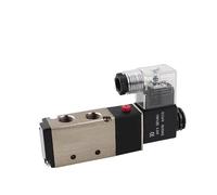 AKS 4v210-08 Solenoid Valve 5 Way 2 Position 1/4" Pneumatic Control Valve, 12v 24v 110v 220v Coil Pneumatic Valve IINKUEYK(12V)