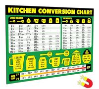 AKS Magnets Kitchen Conversion Chart Magnet - Extra Large Easy to Read 11'' x 8.5'' Measurement Cheat Sheet for Cooking Baking & Reading Recipes Convert Volume Weight Celsius Imperial Metric Units