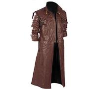 Aksah Fashion Devil Cry 5 Game Dante Trench Coat | Maroon Leather Long Coat Men