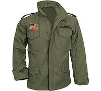 Aksah Fashion Men John Rambo First Blood Sylvester Stallone M65 Military Field Olive Green Cotton Jacket