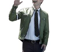 Aksah Fashion Men's Dirk Gentlys Detective Agency Samuel Holistic Blue Leather Jacket