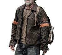 Aksah Fashion Men's The Walking Rick Grimes Return Costume Andrew Lincoln Cotton Jacket