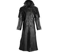 Aksah Fashion Men's Van Helsing Hugh Jackman Steampunk Gothic Leather Long Trench Coat Costume