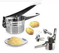 Aksans(TM) NEW STAINLESS STEEL HAND HELD POTATO MASHER RICER PUREE FRUIT JUICER PRESS MAKER