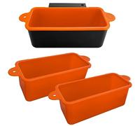 AKSDTH 2 Pack Blackstone Silicone Grease Cup Liners for 36 28 22 17 Inch Griddle, Reusable Catcher Liner Grill Tray Blackstone Accessories, Replacement of Aluminum Foil Drip Pans, Orange